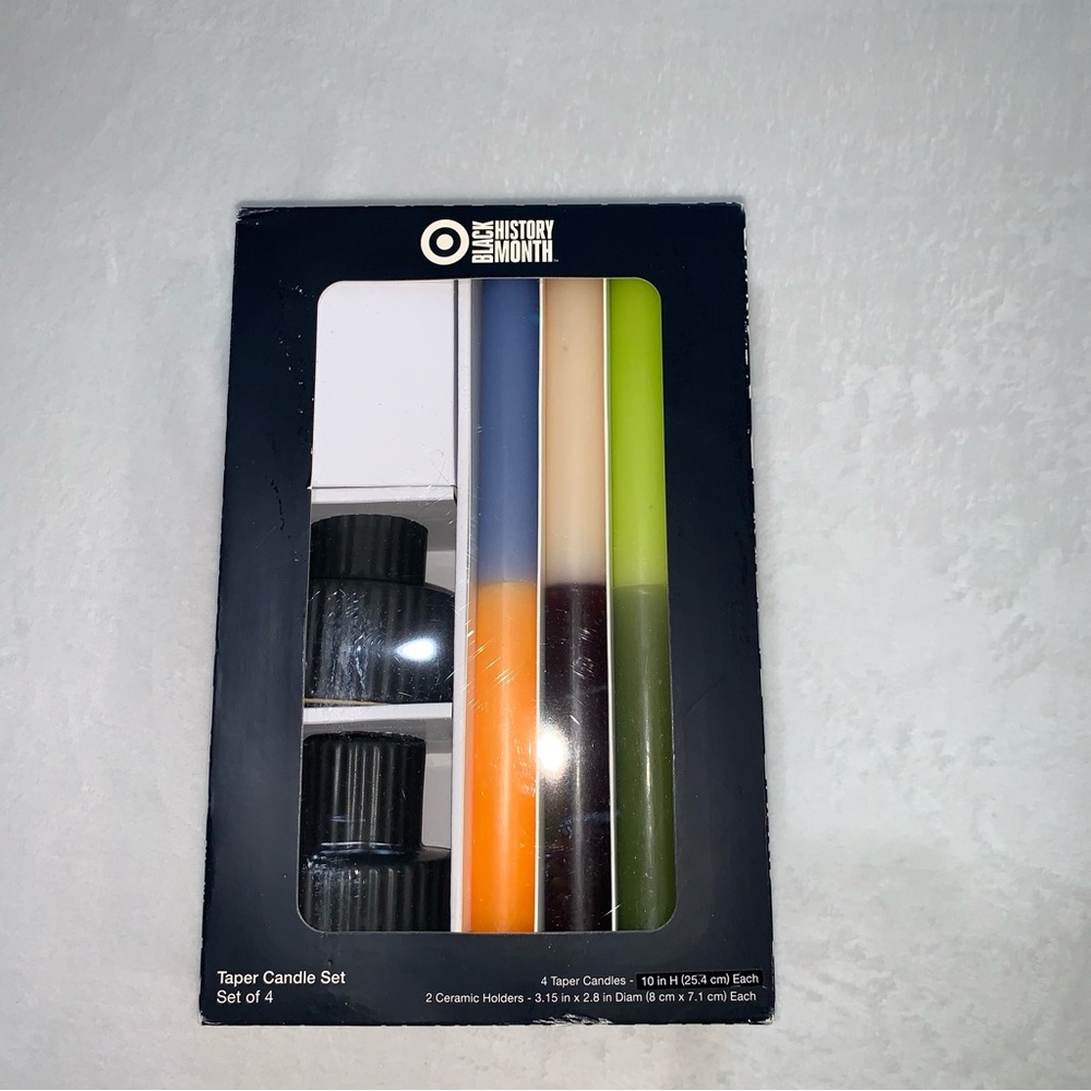 Black history month target Colorful Taper Candle Set‎ with Holders new in box